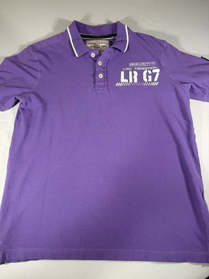 Angelo Litrico Polo Shirt XL Purple LR G7 Cotton Short Sleeve Y2K Streetwear