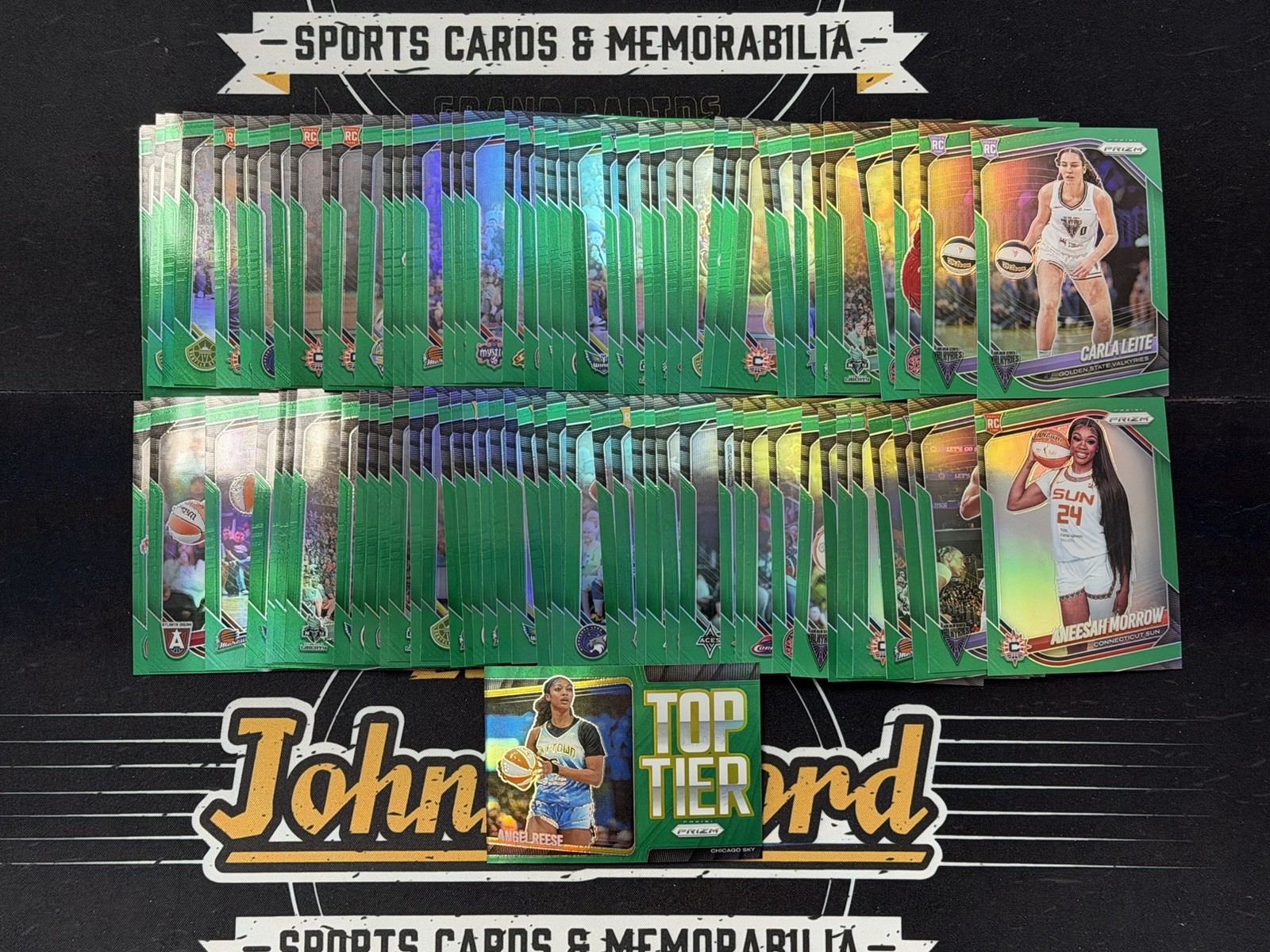 Lot (88) 2025 Panini Prizm WNBA Green Prizm