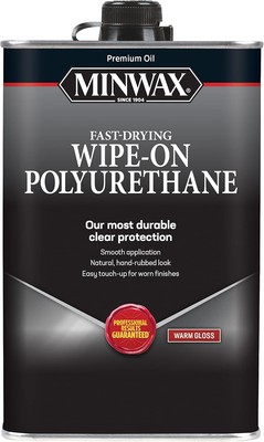 qt Minwax 60900 Clear Wipe-On Poly Oil-Based Polyurethane Quart, Gloss 