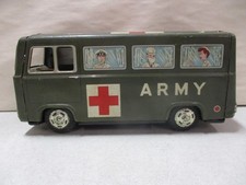 1950's Japanese US Army Ambulance Tin Friction Truck