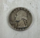 1944 Washington Quarter Dollar .9000 Silver