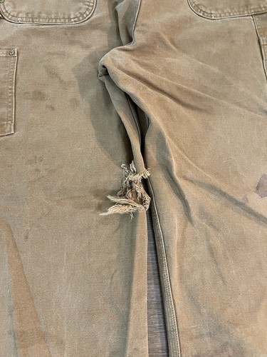THRASHED Vintage Carhartt B01 Double Knee Pants size 38x34 fits 36x30 USA by Carhartt, $54.5 - Photo 6