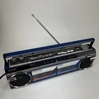*READ* Vintage 80s SHARP WQ-272(BLK)Stereo Twin Tape Boombox AS-IS