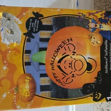 Disney Gemmy Airblown Inflatable Halloween  Tigger Pumpkin Light Up 3 Feet Tall