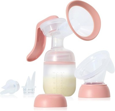 Frida Mom 2-in-1 Manual Breast Pump & Silicone Suction Breast Pump, NEW