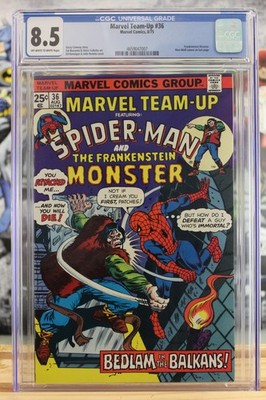 Marvel Team-Up #36 ~ 8/1975 ~ Spider-Man & Frankenstein  CGC Grade 8.5, New Slab