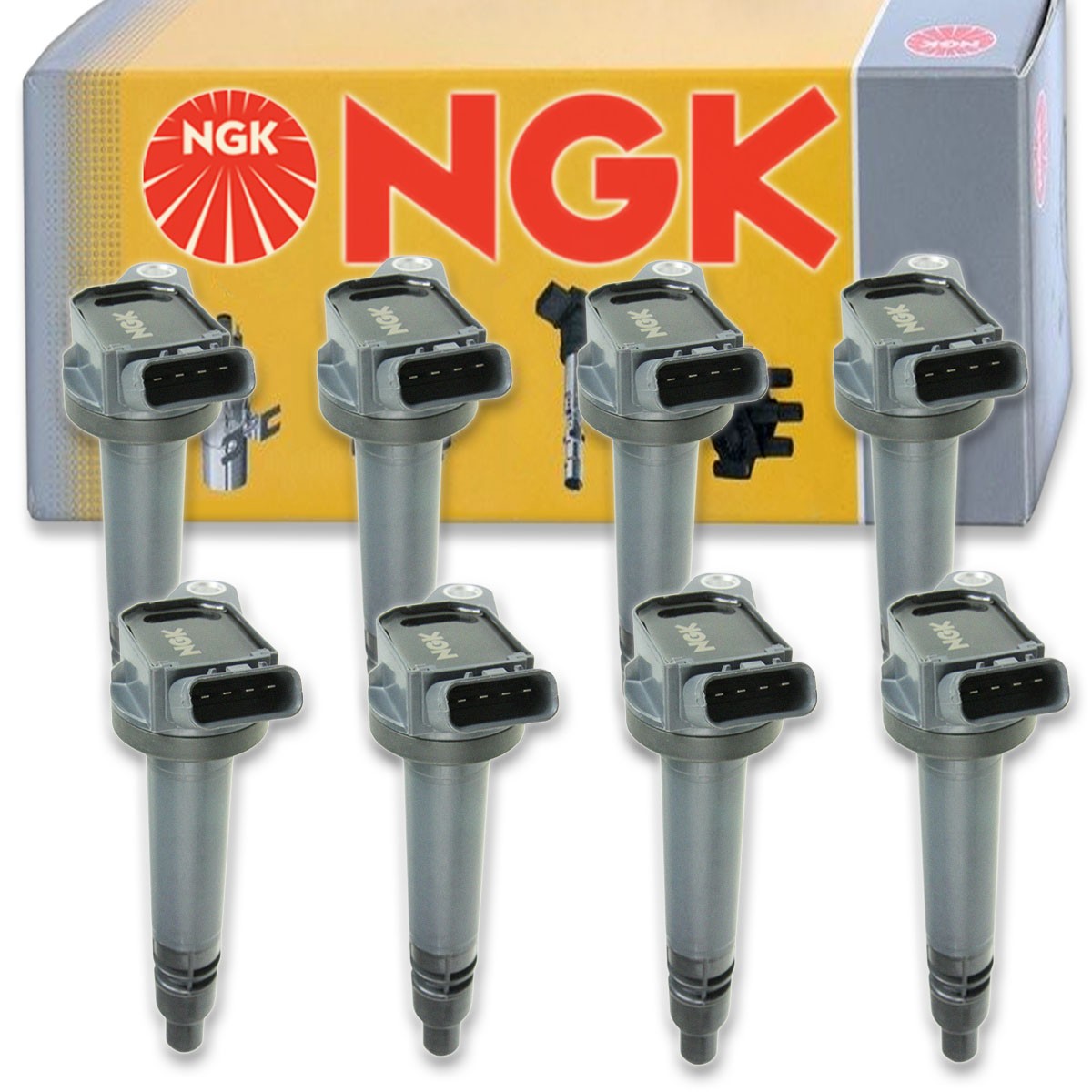 8 pcs NGK Ignition Coil for 2008-2016 Lexus LS600h 5.0L V8 - Spark Plug Tune vu