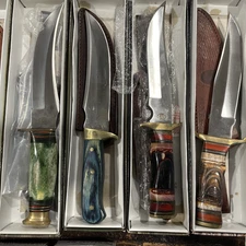 RANDOM Pick CW GW Chipaway Cutlery 12” Fixed Blade With Sheath In Box lot #105 B