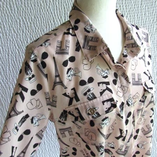 KARL LAGERFELD Women's Shirt Top Blouse M Paris Fancy Cats Lady Womens