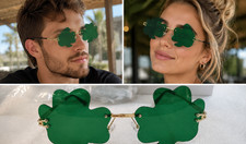 St. Patrick's Day Shamrock Green Eye Glasses 2 pack NEW