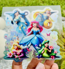 Disney Princesses Vinyl Sticker Ariel Jasmine Aurora Tinker Bell