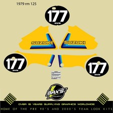 1979 Rm 125 Graphics Kit Evo Kx VMX Suzuki RM125 RM250 Motocross Decals Stickers