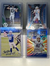 Justin Herbert La Chargers Lot Of 4 Cards Rookie Optic Select