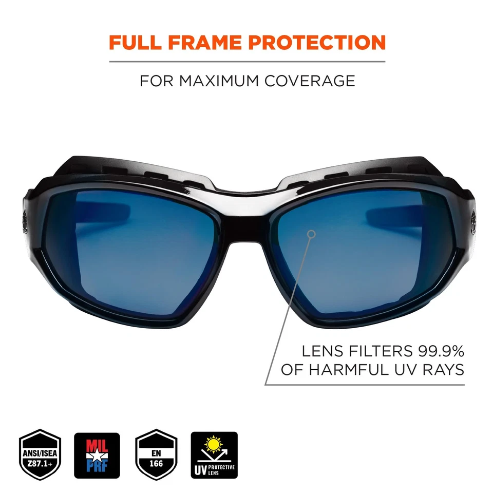 Lente Espejo Azul Gafas de Seguridad Gafas Resistentes a Impactos Protección UV Ansi Z... Foto 2 de 4