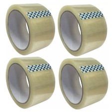 Large Rolls Clear Parcel Tape 48mm x 66M Packaging Box Sellotape (PACK OF 4)
