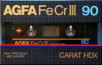 Cassette Audio Vintage AGFA Carat FeCr 90+6 - Rare, Fabriquée En Allemagne (1979) - NEUVE