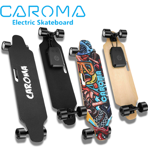 Caroma 350W Electric Skateboard PU Wheel Hub Dual Motor w/Remote