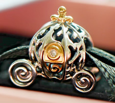 Pandora SS & 14K Disney 100th Cinderella's Carriage Lab-grown Diamond 792553C01