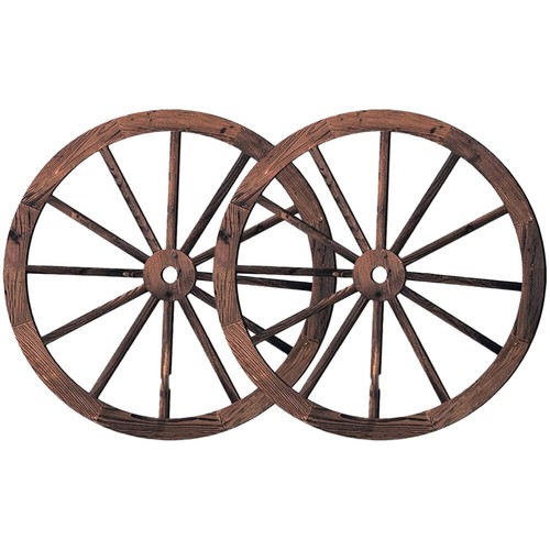 2 pezzi decorazione ruota carro in legno decorazione parete ruota carro vintage - Foto 9 di 12