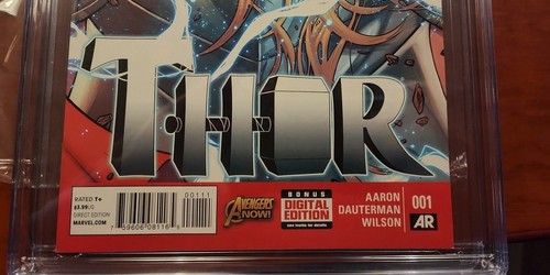 Thor (2014) #1 CGC NM/M 9.8 White Pages 1st Appearance Lady Jane as Thor! - Picture 5 of 5