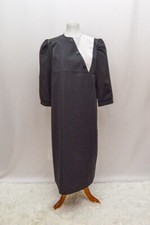 Vintage Leslie Fay womens dress black white midi L 80s