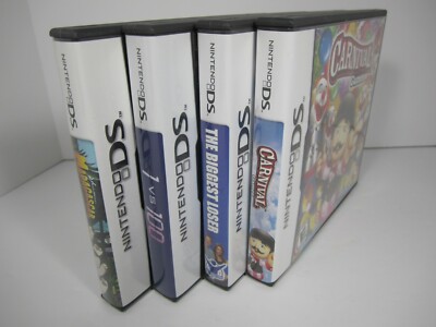 Lot of 4 Nintendo DS Games Madagascar Carnival Biggest Loser 1 vs 100