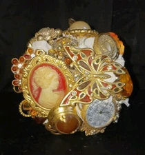 Handmade Bridal Brooch Bouquet Satin Crystal Vintage Pins Bridesmaid 