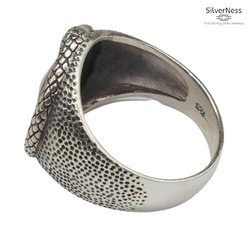 SilverNess Men's Jewellery Evil Eye Ring: 925 Sterling silver