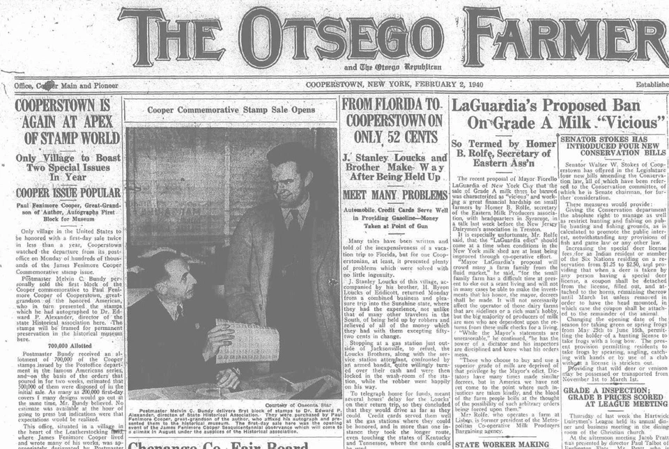 1940 Fenimore Cooper Sc 860 signed by dignitaries & postmasters to Wunder - Image 3 of 3