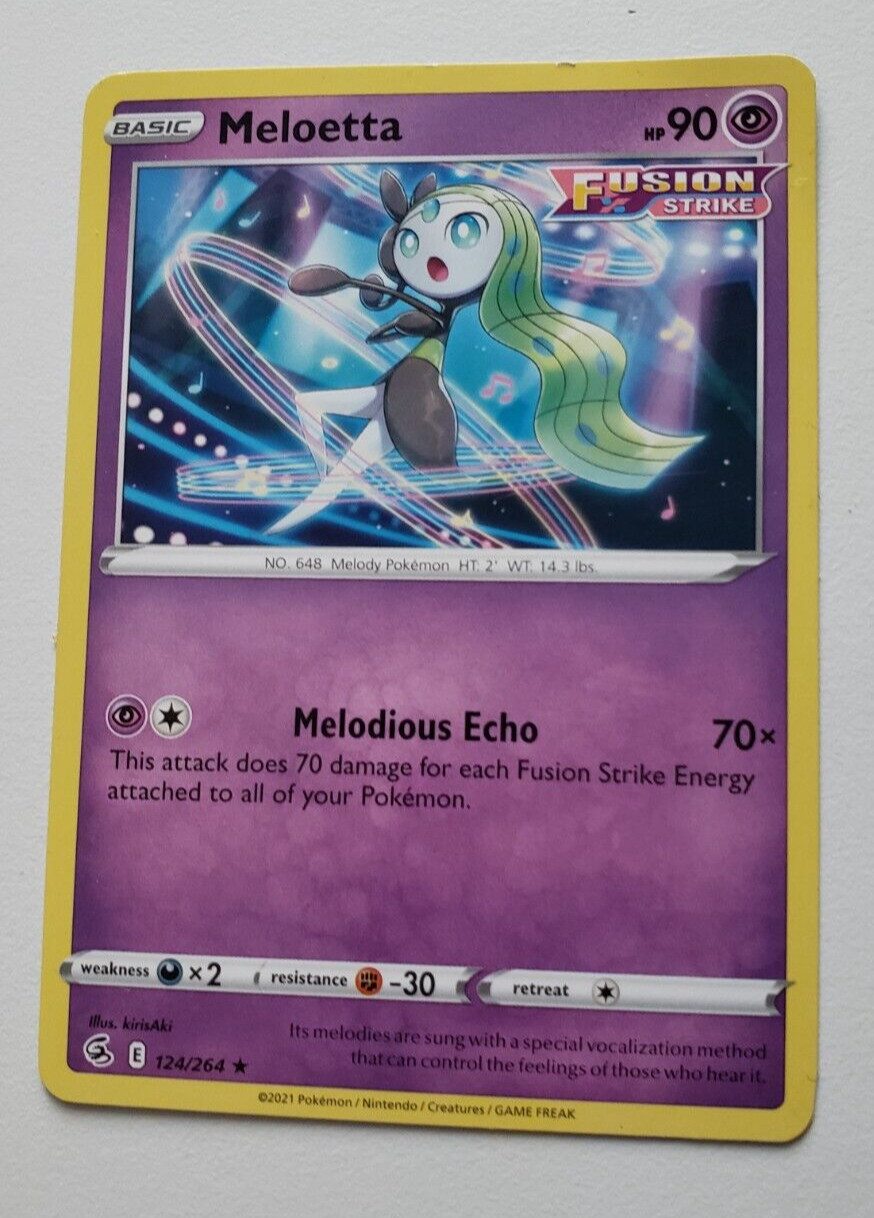 Meloetta Basic Pokemon Card 90HP - 124/264 - Rare - Near Mint