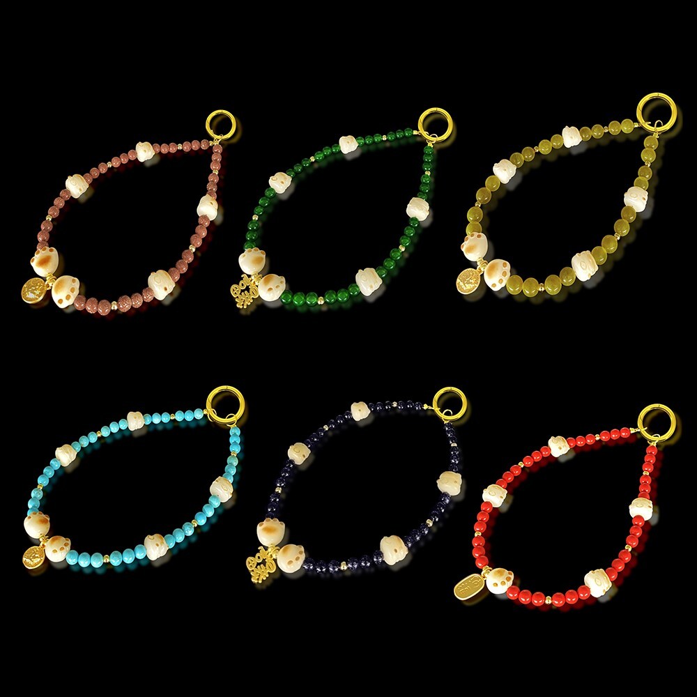 Magnificent Functional Portable Beaded Phone Strap Keychain for
