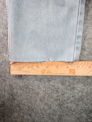 Frame High'N'Tight Straight Jeans Womens 27 Light Wash Denim Blue Raw Hem - Picture 9 of 19