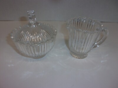 Cut Glass Creamer And Sugar Bowl With Lid No Chips Or Cracks The Creamer Is