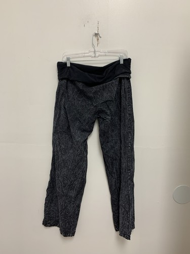 XCVI Mind Set Pantaloni Svasati Donna Grigio Polveroso Pull On Lagenlook L - Foto 2 di 3