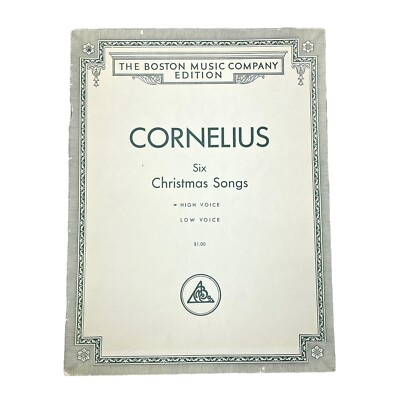 Cornelius 6 Christmas Songs High Voice Boston Sheet Music Book English German