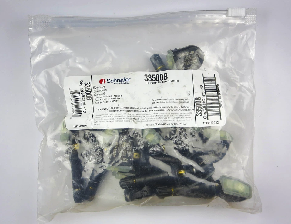 Schrader TPMS Programmable EZ Sensor 33500 - Snap-in TPMS Sensor Bulk pack 12ct - Image 2 of 2