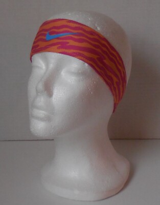 Nike Modern Graphic Headband 2'' Youth Fuchsia Rose/Vivid Pink/Omega Blue