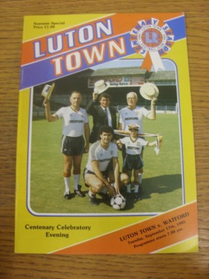 17/09/1985 Luton Town v Watford [Centenary] Any faults with this - Main Image