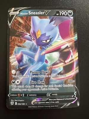 Hisuian Sneasler V - 094/189 Ultra Rare Astral Radiance NM Pokemon TCG |  eBay