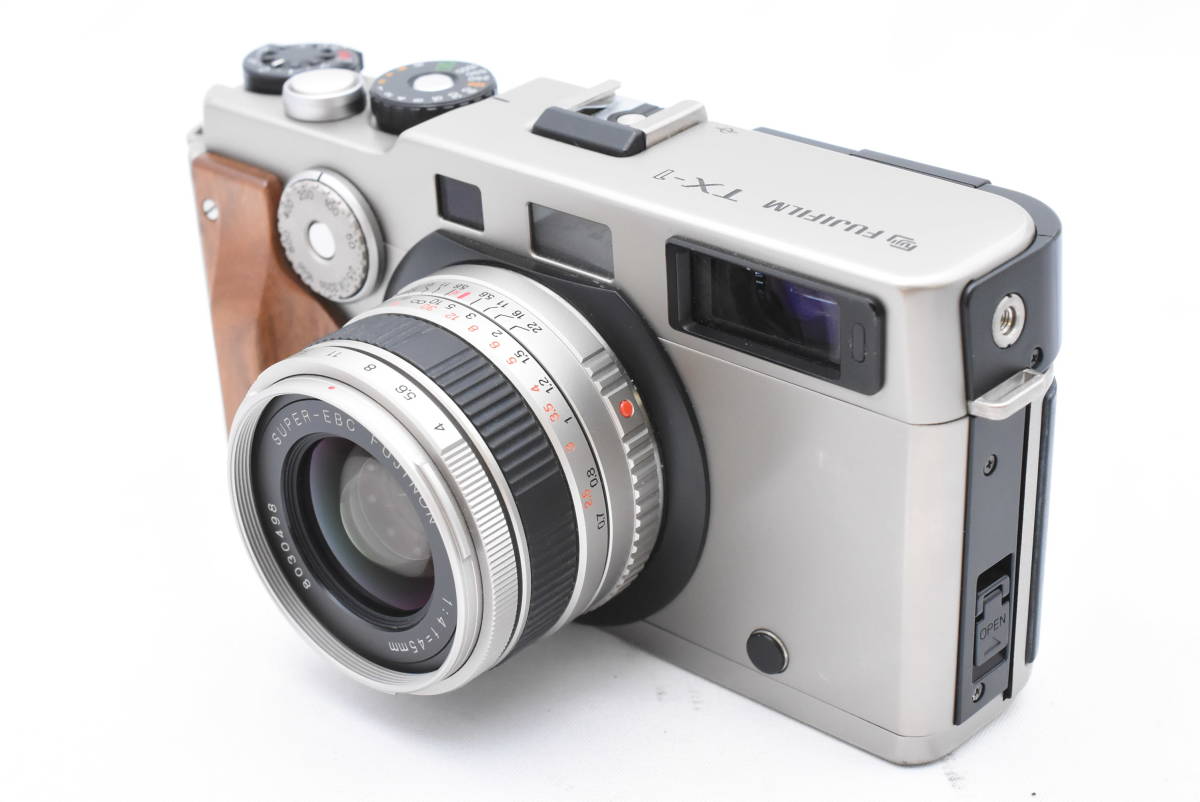 Fujifilm Fuji TX-1 Rangefinder Film Camera Body Wood Grip Working