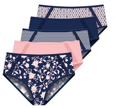 Adrienne Vittadini Delta Burke Brands Women's Microfiber Brief Panties, 5-Pair