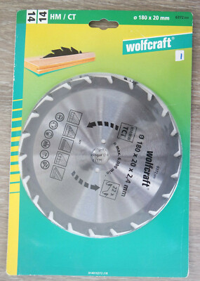 Wolfcraft Kreissägeblatt Ø180 x 20 x 2,4mm  22Zähne