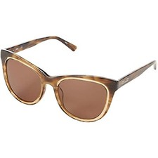 NEW Diane von Furstenberg Brown Horn MILA Sunglasses 55mm with Brown Lenses