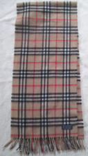 - BURBERRYS Écharpe 50% cachemire 50% laine TBEG vintage 31x140 cm