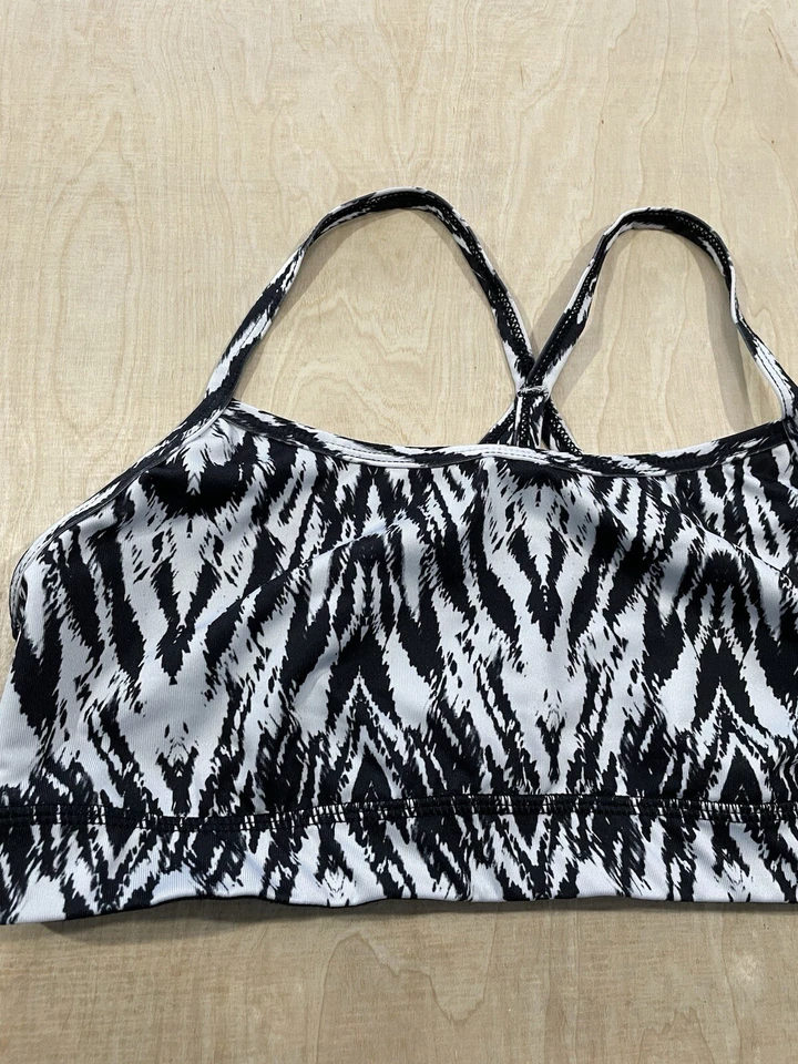Sujetador deportivo para mujer Z By Zella espalda deportiva talla mediana negro/blanco Foto 2 de 4