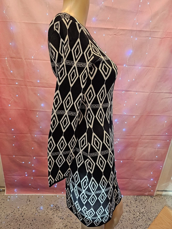 Badgley Mischka Belle длинным рукавом эластичной коктейльное платье XS - Изображение 2 из 4