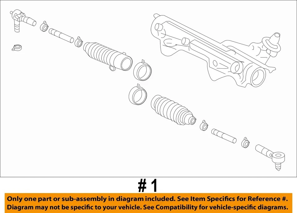 Used Rack and Pinion Assembly fits: 2004 Ford Explorer Power Rack and Pinion 4 D Foto 4 de 4