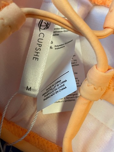 Orange Cupshe medium Swim Top - Picture 5 of 7