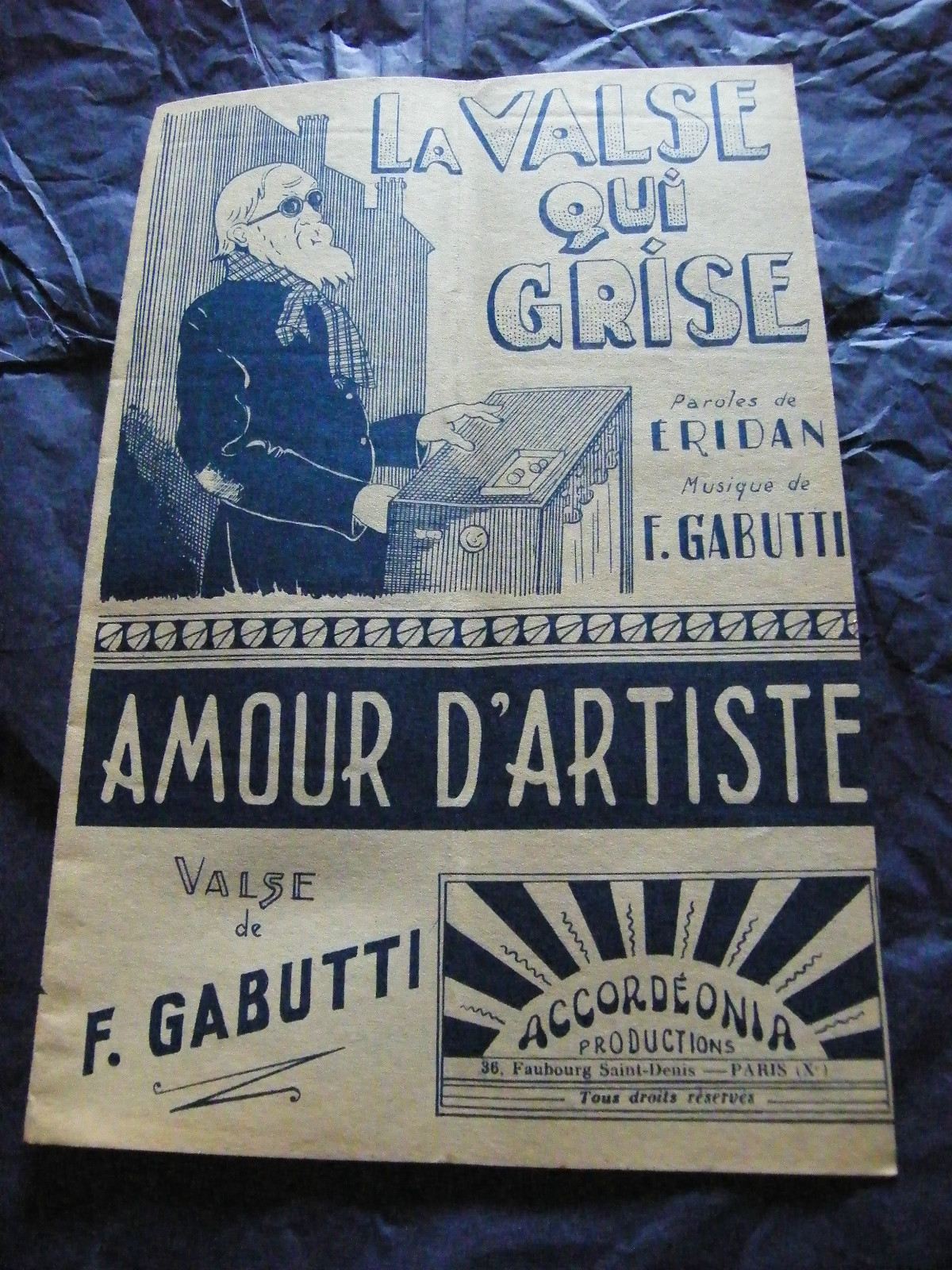 Partition La Valse Qui Grise F Gabutti Amour D'Artiste