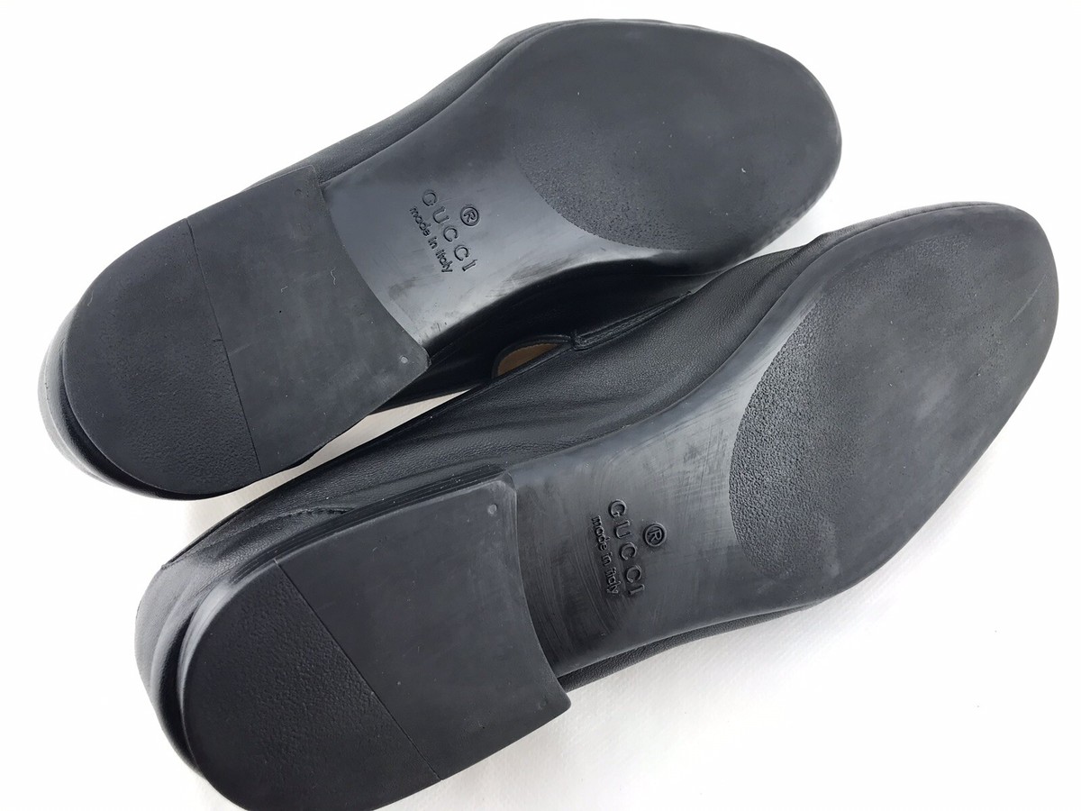 GUCCI Nappa Leather Loafers Men\'s 9 Black 39 Ultra Gucci Cara Logo Snaffle Loafer Black Men main image 2